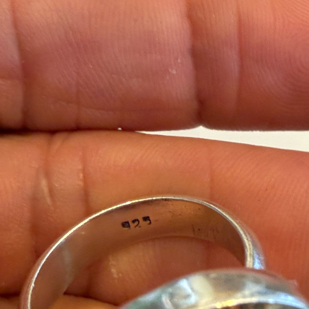 Sterling Silver Agate Statement Ring In Brown And… - image 7